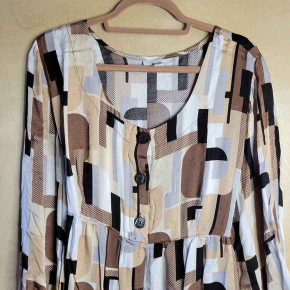 Dress Barn Women Cooper Metallic Satin Babydoll Top Blouse Women Plus Size 18/20 - Picture 4 of 11